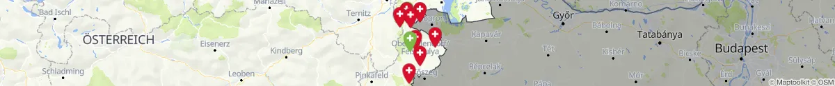Map view for Pharmacies emergency services nearby Markt Sankt Martin (Oberpullendorf, Burgenland)